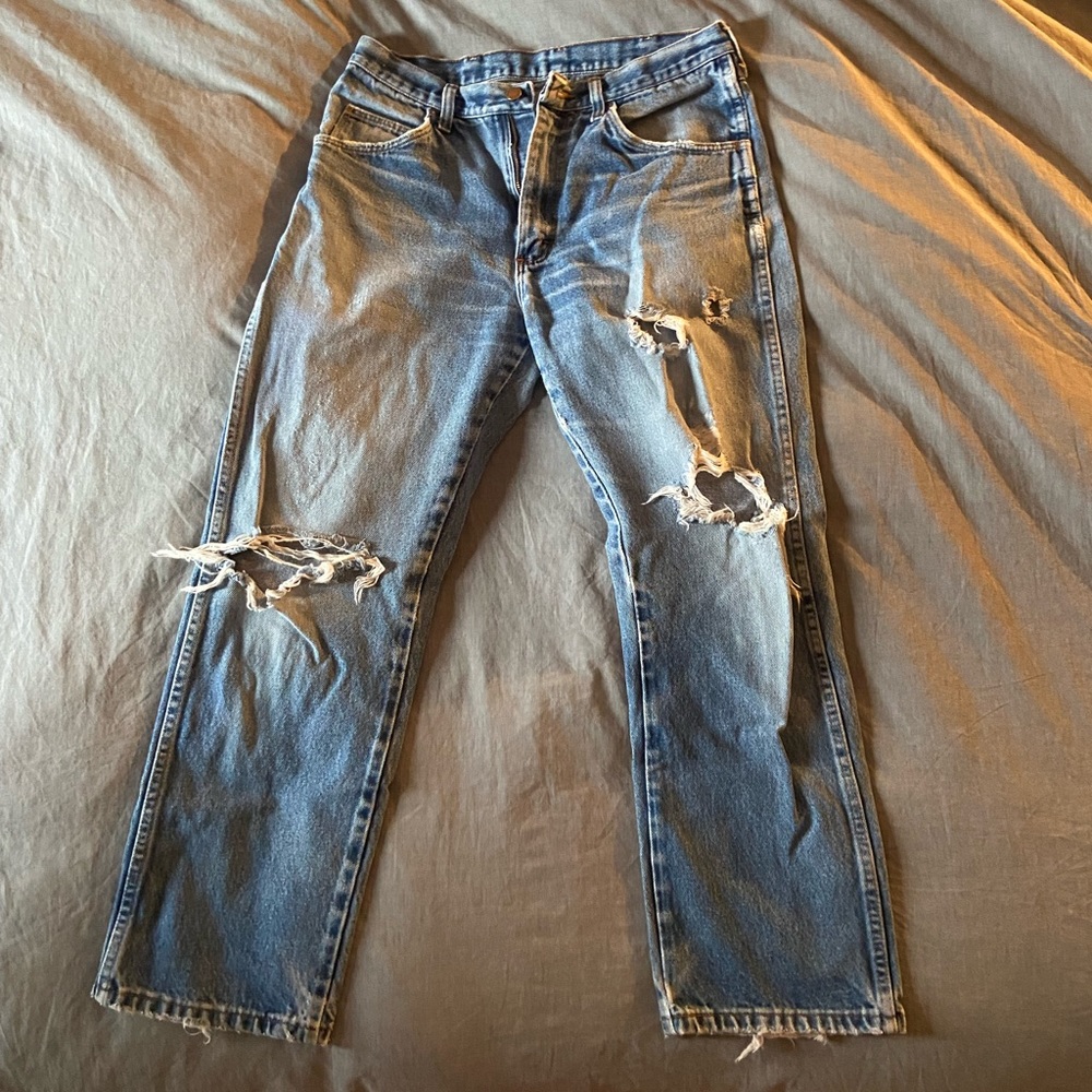 Vintage Rustler jeans ripped denim 32